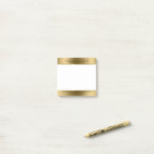 Minimalistisch modern glanzend faux goud post-it® notes (Op bureau)