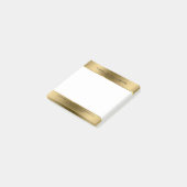 Minimalistisch modern glanzend faux goud post-it® notes (Schuin)