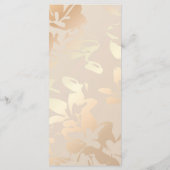 Minimalistisch Modern Goud Bruiloft Menu (Achterkant)