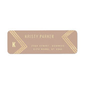 Minimalistisch modern goud geometrisch monogram etiket (Voorkant)