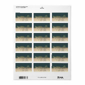 Minimalistisch modern goudscript Prettige feestdag Etiket (Full Sheet)