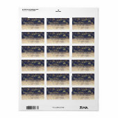 Minimalistisch modern goudscript Prettige feestdag Etiket (Full Sheet)
