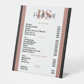 Minimalistisch modern Haarstylist Reclamebord Met Voetstuk (Voorkant)