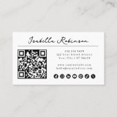 Minimalistisch modern handgeschreven script visitekaartje (Achterkant)