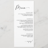 Minimalistisch modern handschrift bruiloft menu (Voorkant)