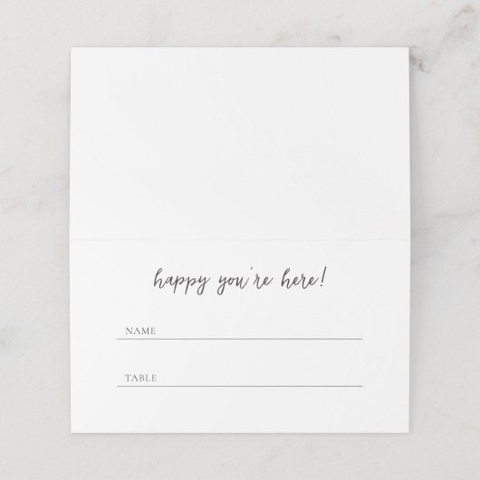 Minimalistisch Modern Happy Je bent hier. (Buitenkant ongevouwen)