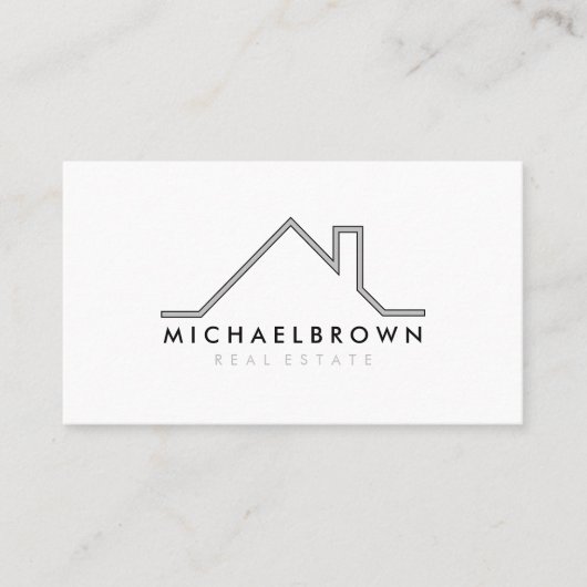 Minimalistisch modern huis Logo Visitekaartje (Voorkant)