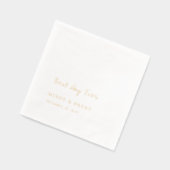 Minimalistisch modern huwelijk folie servetten (Links)