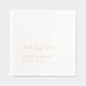 Minimalistisch modern huwelijk folie servetten (Voorkant)