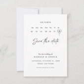 Minimalistisch modern huwelijk save the date (Voorkant)