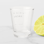 Minimalistisch modern huwelijk shot glas (Achterkant)