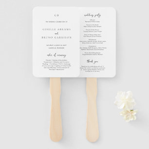 Minimalistisch Modern Huwelijksprogramma Handwaaier