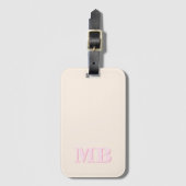 Minimalistisch modern Initiaal monogram Bagagelabel (Voorkant (verticaal))