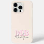 Minimalistisch modern Initiaal monogram Case-Mate iPhone Case (Achterkant)