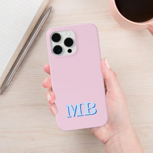 Minimalistisch modern Initiaal monogram Case-Mate iPhone Case