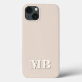 Minimalistisch modern Initiaal monogram Case-Mate iPhone Case (Achterkant)