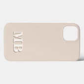 Minimalistisch modern Initiaal monogram Case-Mate iPhone Case (Achterkant (horizontaal))