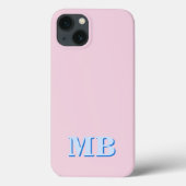 Minimalistisch modern Initiaal monogram Case-Mate iPhone Case (Achterkant)