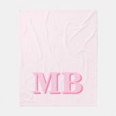 Minimalistisch modern Initiaal monogram Fleece Deken (Voorkant)