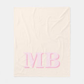Minimalistisch modern Initiaal monogram Fleece Deken (Voorkant)