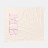Minimalistisch modern Initiaal monogram Fleece Deken (Voorkant (Horizontaal))