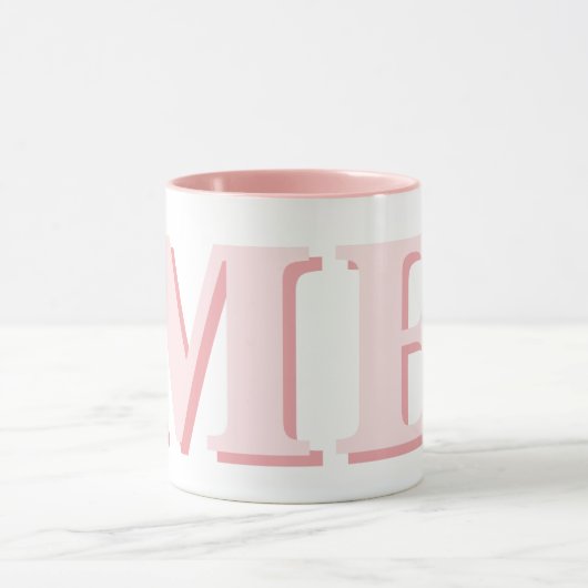 Minimalistisch modern Initiaal monogram Mok (Midden)
