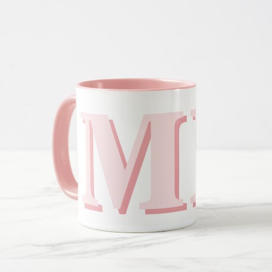 Minimalistisch modern Initiaal monogram Mok (Voorkant links)