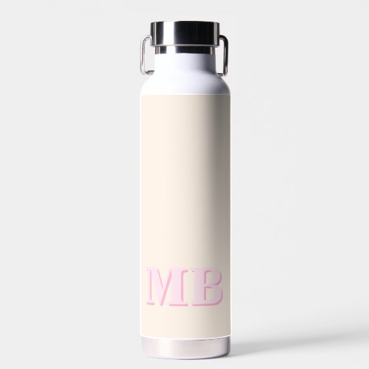 Minimalistisch modern Initiaal monogram Waterfles (Voorkant)