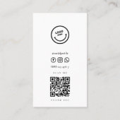 Minimalistisch modern intern design QR Visitekaartje (Achterkant)