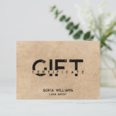 Minimalistisch modern kaartencertificaat (Staand voorkant)