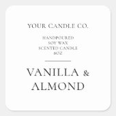 Minimalistisch modern kaartenlabel vierkante sticker (Voorkant)