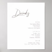 Minimalistisch modern kalligrafie menu bord poster (Voorkant)