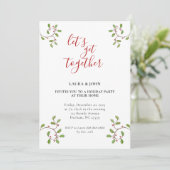 Minimalistisch modern kerstfeest aankondiging (Staand voorkant)