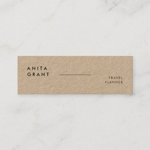Minimalistisch modern kraft mini visitekaartje