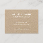 Minimalistisch Modern Kraft Visitekaartje (Achterkant)