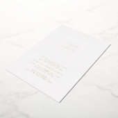 Minimalistisch modern legant weddenschap Gold Folie Uitnodiging (Gedraaid)