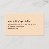 Minimalistisch modern Lijst bruin Visitekaartje (Achterkant)