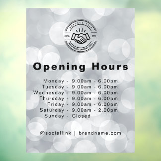 Minimalistisch modern logo voor kleine bedrijven raamsticker