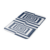 Minimalistisch modern marineblauw geometrisch badmat (Gekanteld)