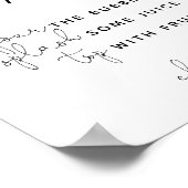 Minimalistisch modern Mimosa barteken Poster (Hoek)