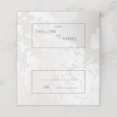 Minimalistisch modern monochroom bruiloft zilver (Buitenkant ongevouwen)