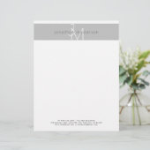 Minimalistisch modern monogram briefhoofd (Staand voorkant)