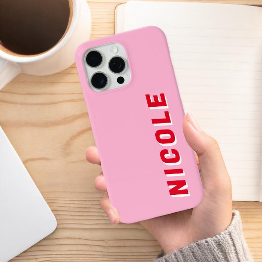 Minimalistisch modern monogram Case-Mate iPhone case