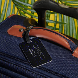 Minimalistisch Modern Monogram Elegant Bloempatroo Bagagelabel