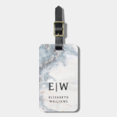 Minimalistisch modern monogram elegant patroon bagagelabel (Voorkant verticaal)