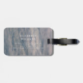 Minimalistisch modern monogram elegant patroon bagagelabel (Achterkant horizontaal)