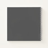 Minimalistisch modern Monogram Grafiekpapier Notitieboek (Achterkant)