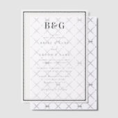 Minimalistisch Modern Monogram Huwelijk Clear Vellum Uitnodigingen (Offset (Uitnodiging))