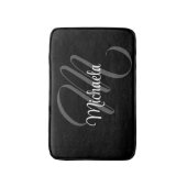 Minimalistisch modern monogram initiaal badmat (Voorkant Verticaal)