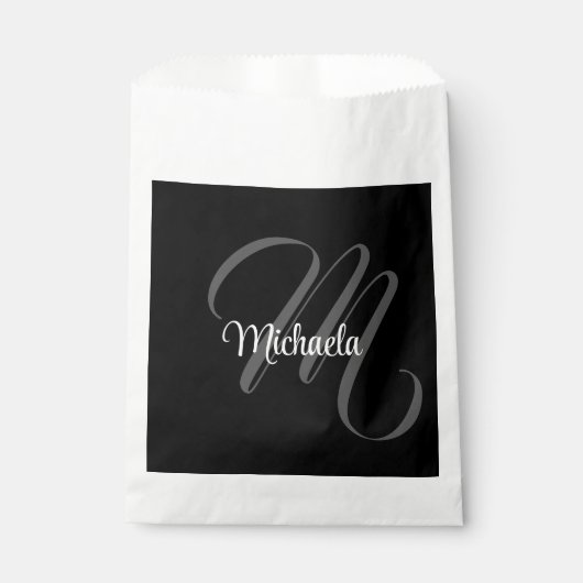 Minimalistisch modern monogram initiaal bedankzakje (Voorkant)